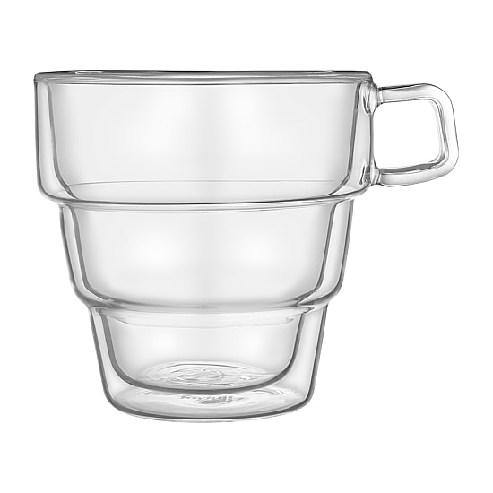 Joyjolt Pila Double Walled Glass Tea/Coffee - 16 Oz - Set of 2 Mug