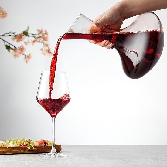 Joyjolt Lancia Crystal Wine - 40 Oz Decanter