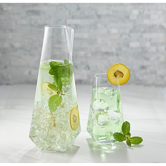 Joyjolt Infiniti Crystal Beverage - 43 Oz Glass Serving Pitcher