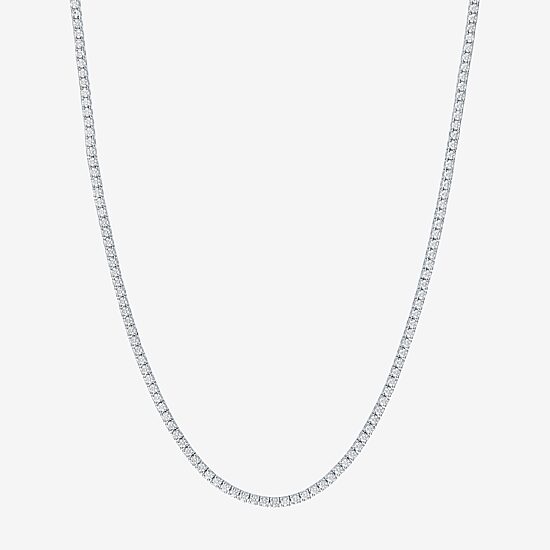 Diamond Addiction (G-H / Si2-I1) Womens 6 CT. T.W. Lab Grown White Diamond 14K  Gold Tennis Necklaces