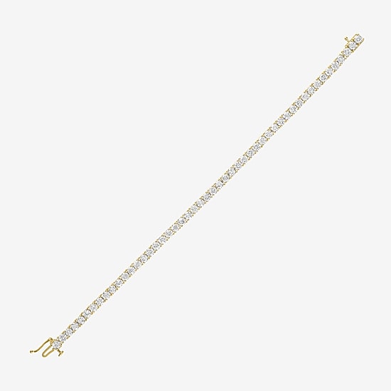 (G-H / Si2-I1) Lab Grown White Diamond 14K White or Yellow Gold 7.25 Inch Tennis Bracelet