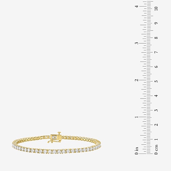 Diamond Addiction (G-H / SI2-I1) 4 CT. T.W. Lab Grown White Diamond 14K White or Yellow Gold 7.25 Inch Tennis Bracelet