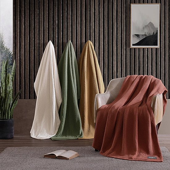 Eddie Bauer Solid 100% Cotton Blanket