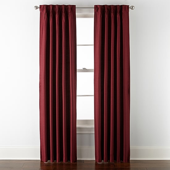 Liz Claiborne Supreme 5-Pleat Pinch Pleat Back Tab Light-Filtering Single Curtain Panel