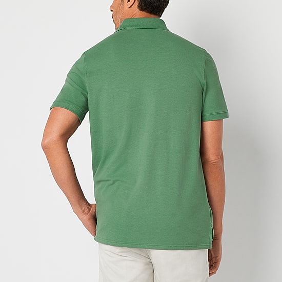 St. John's Bay Premium Stretch Mens Classic Fit Short Sleeve Polo Shirt