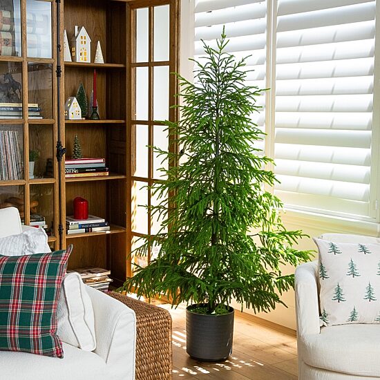 Nearly Natural 6 Foot Pine Christmas Tree