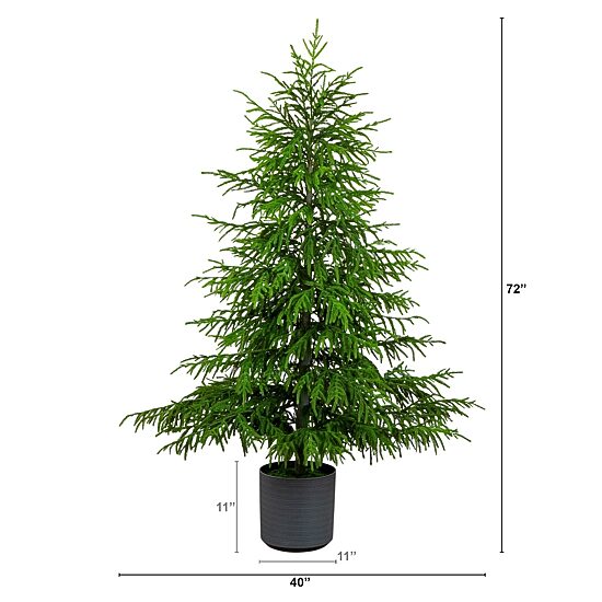 Nearly Natural 6 Foot Pine Christmas Tree