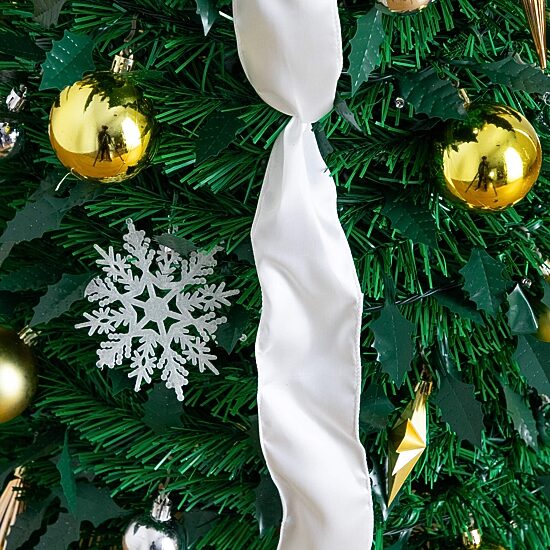 Nearly Natural 5 Foot Pre-Lit Collapsible Pre-Decorated Pine Christmas Tree