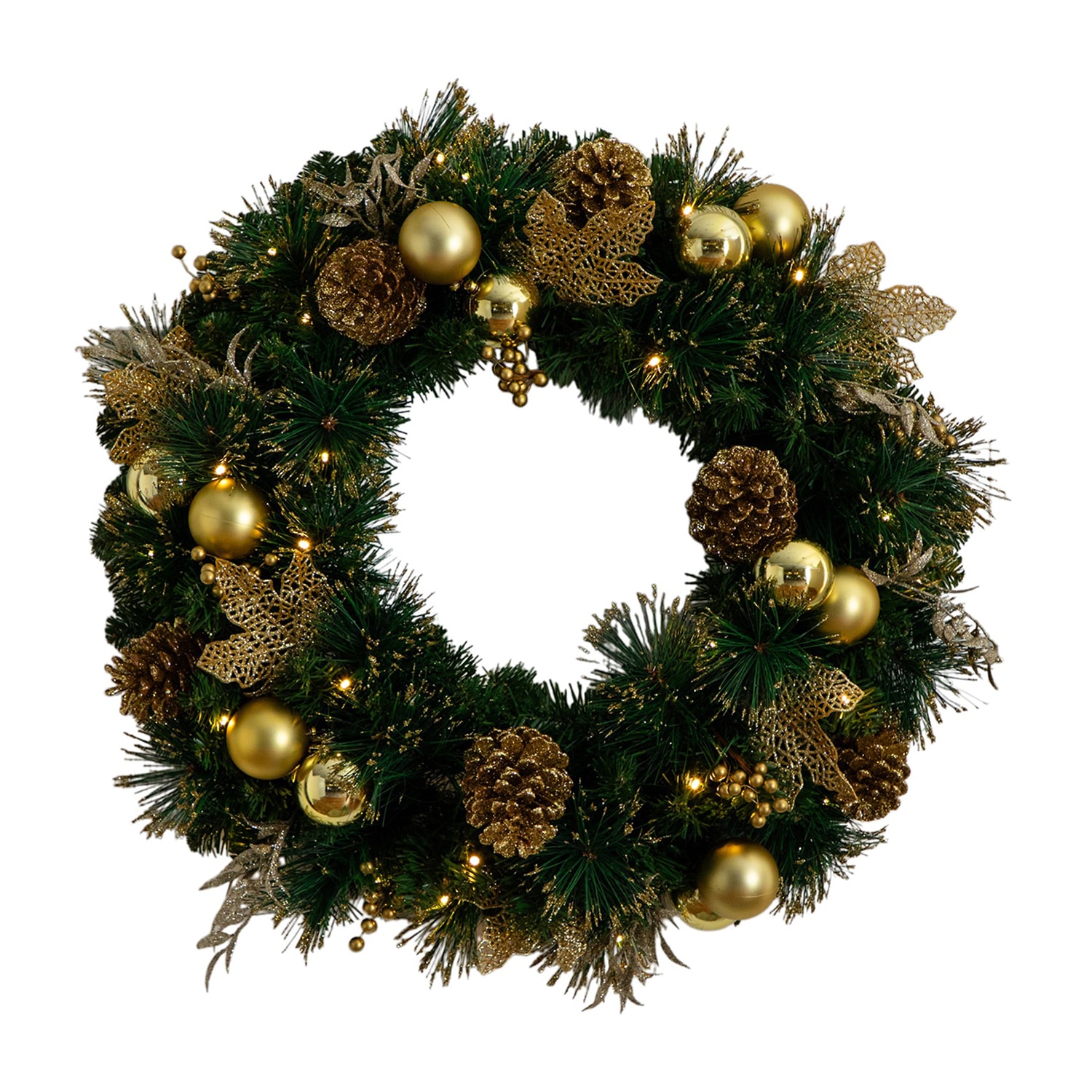 Nearly Natural Pre-Lit Wreath