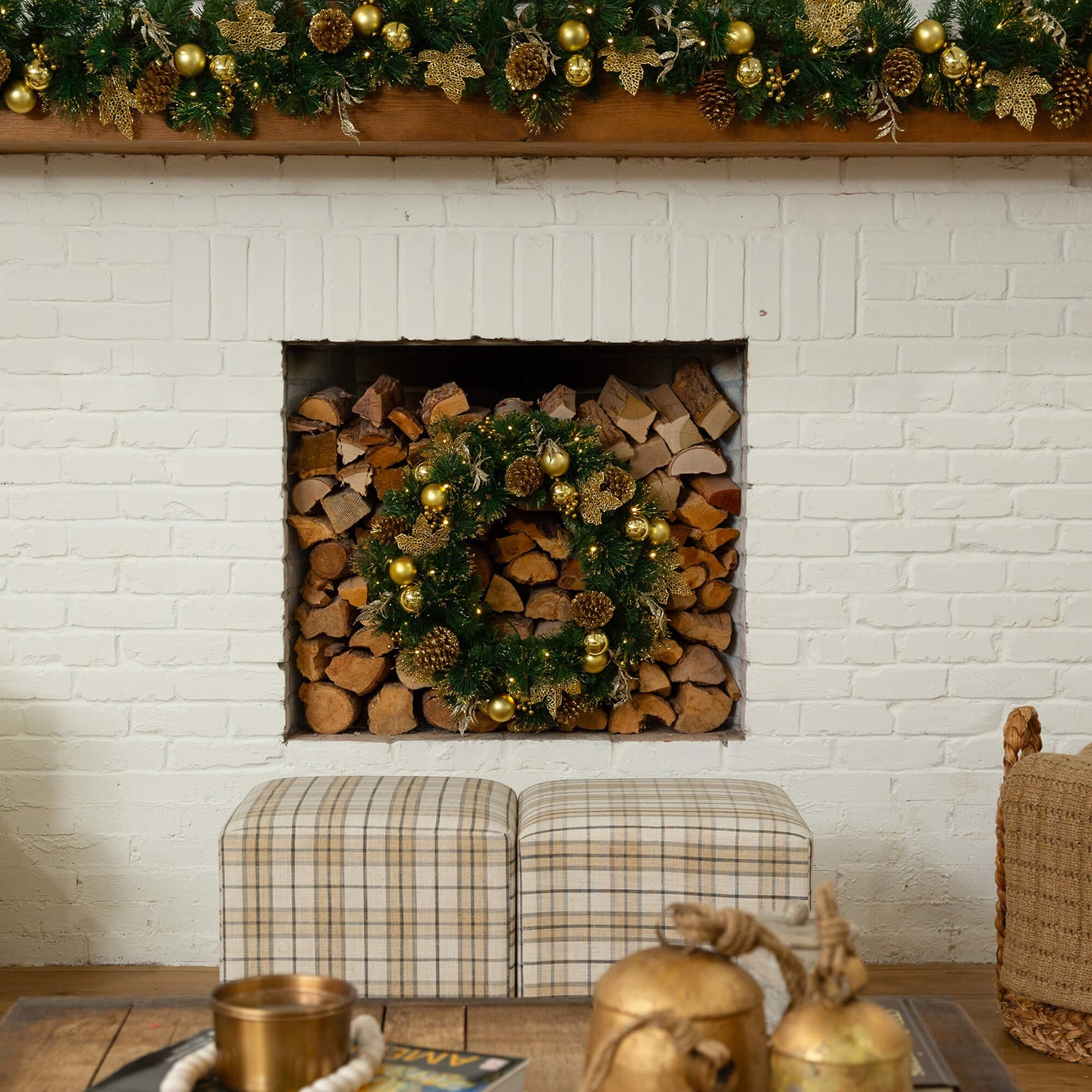Nearly Natural Pre-Lit Wreath