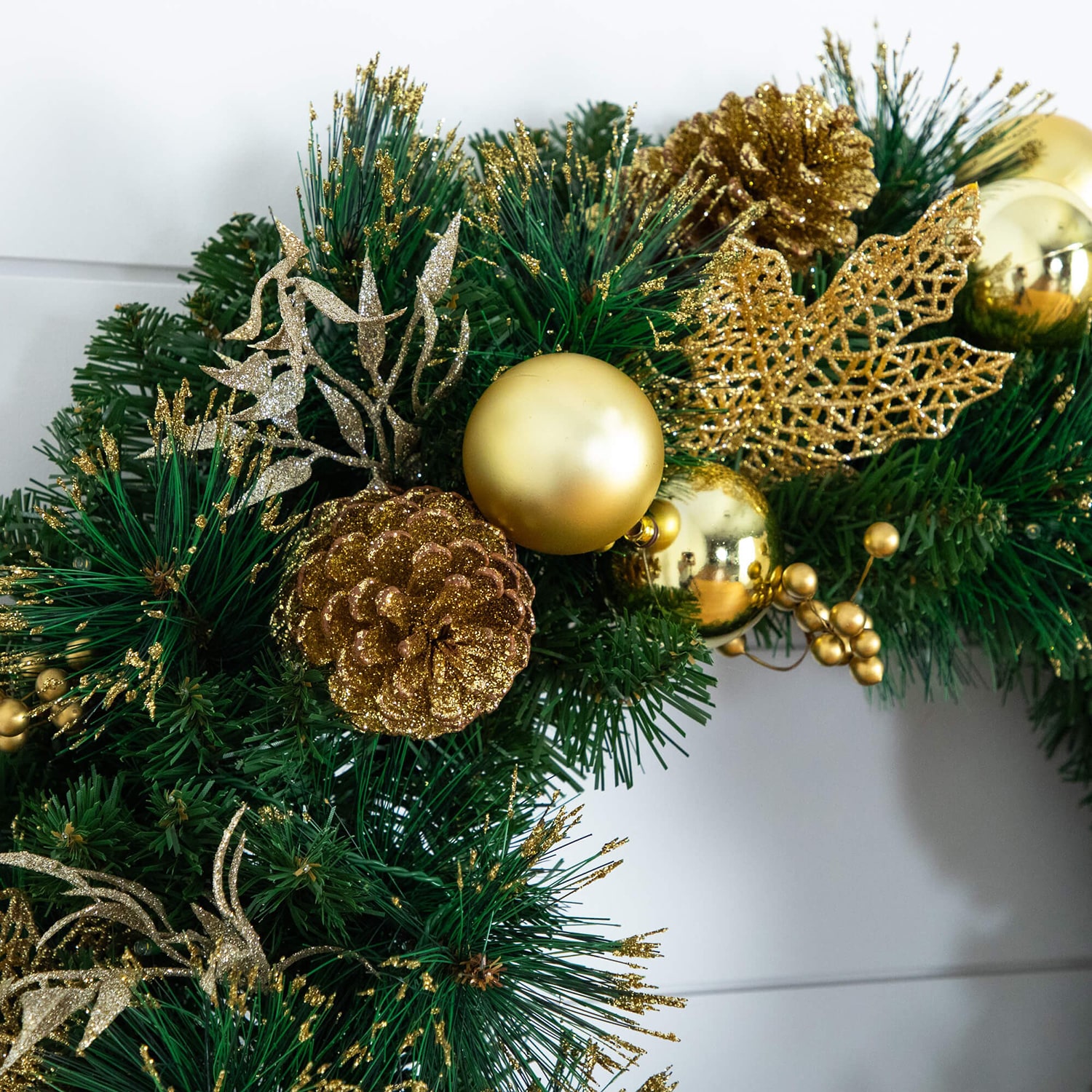 Nearly Natural Pre-Lit Wreath