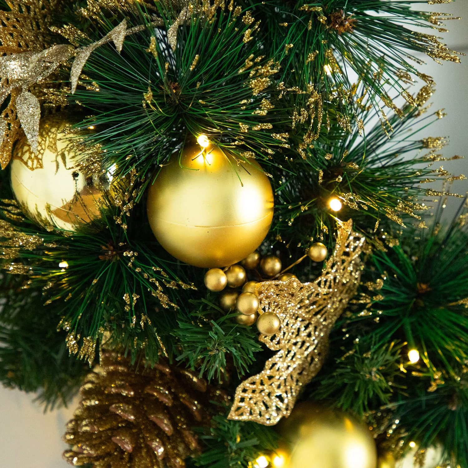 Nearly Natural Pre-Lit Wreath