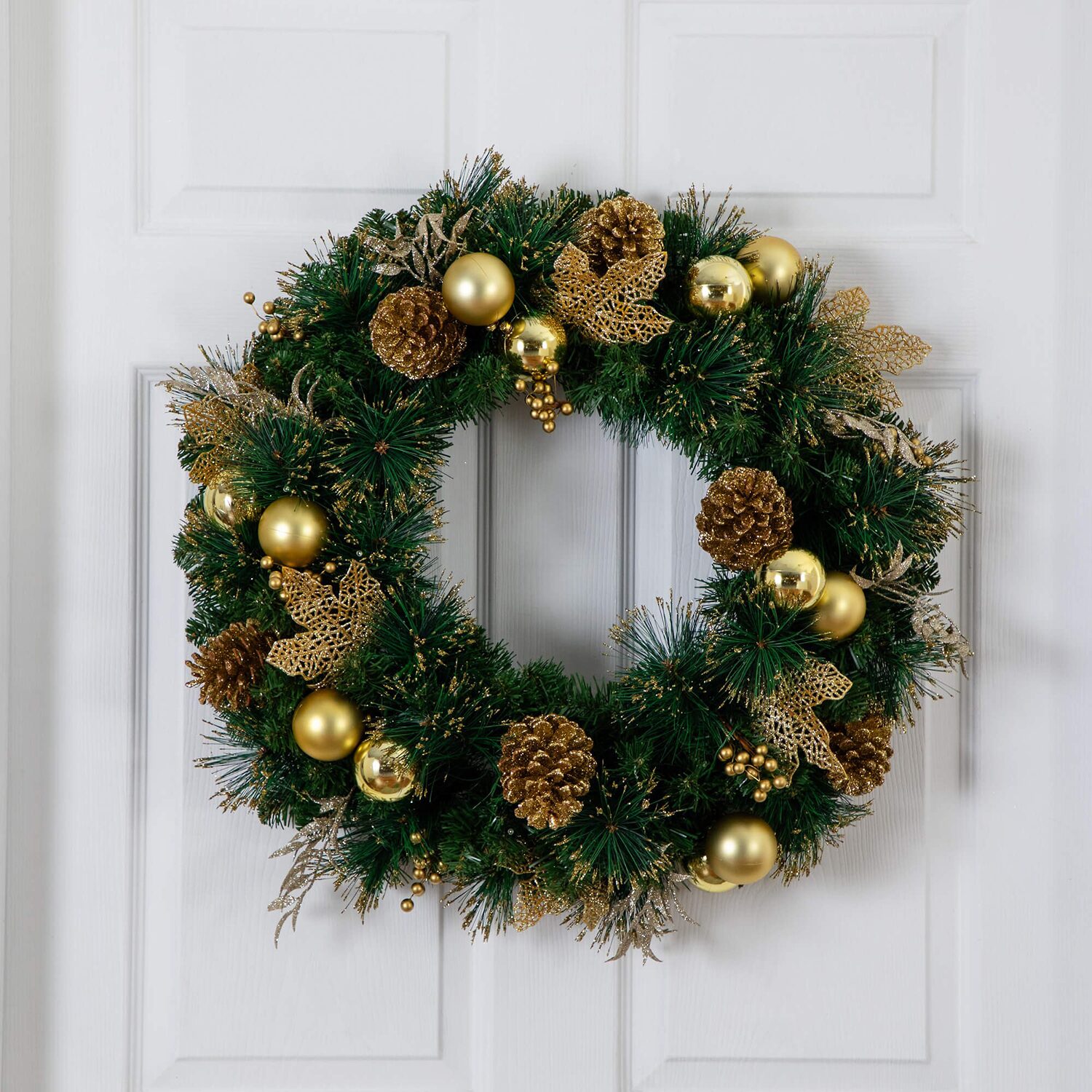 Nearly Natural Pre-Lit Wreath