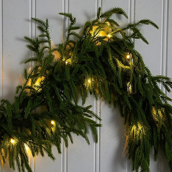 Nearly Natural Pre-Lit Wreath