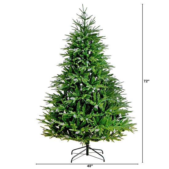 Nearly Natural 6 Foot Pre-Lit Multi-Function Lights Pine Christmas Tree