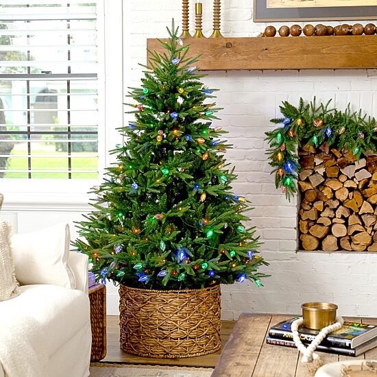 Nearly Natural 6 Foot Pre-Lit Multi-Function Lights Pine Christmas Tree