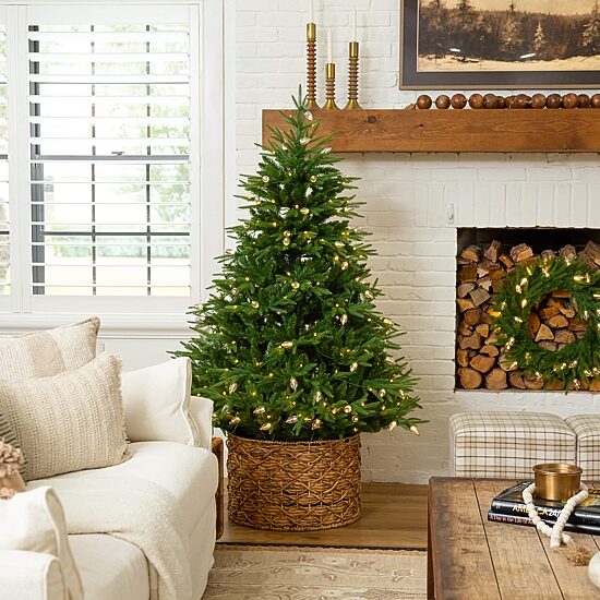 Nearly Natural 6 Foot Pre-Lit Multi-Function Lights Pine Christmas Tree