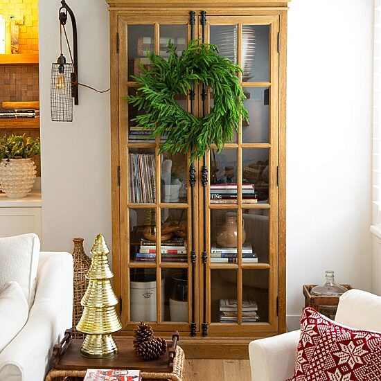 Nearly Natural 24in Real Touch Norfolk Pine Wreath Wreath