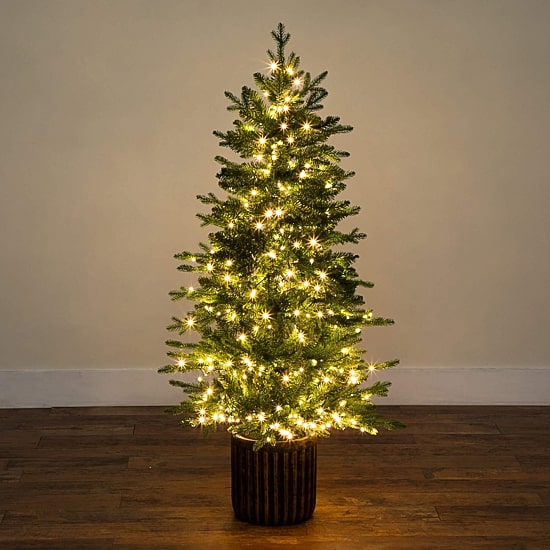 Nearly Natural 4 1/2 Foot Pre-Lit Pine Christmas Tree