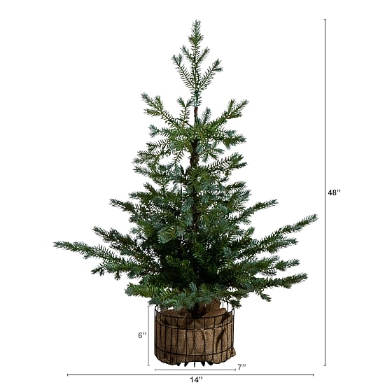 Nearly Natural 3 Foot Pre-Lit Pine Christmas Tree