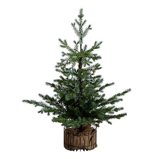 Nearly Natural 3 Foot Pre-Lit Pine Christmas Tree
