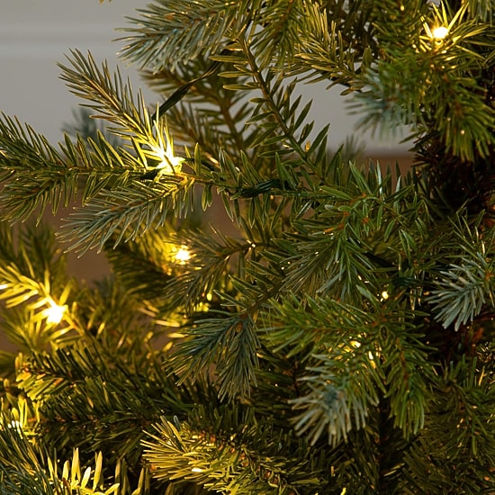 Nearly Natural 3 Foot Pre-Lit Pine Christmas Tree