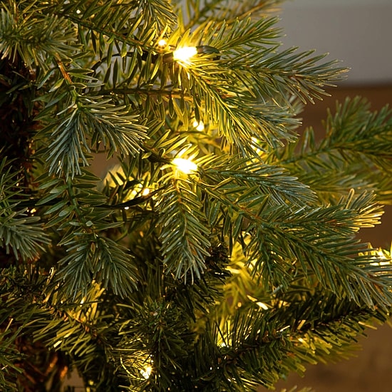 Nearly Natural 3 Foot Pre-Lit Pine Christmas Tree