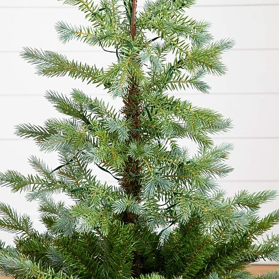 Nearly Natural 3 Foot Pre-Lit Pine Christmas Tree
