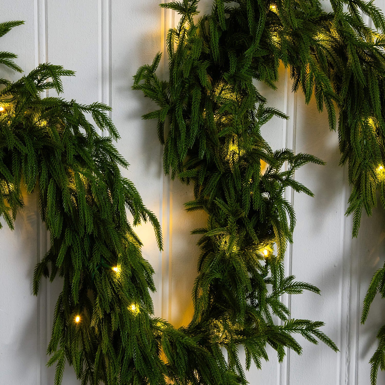 Nearly Natural Pre-Lit Wreath