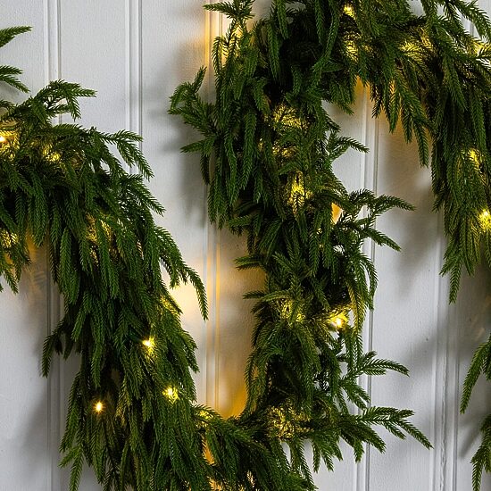 Nearly Natural Pre-Lit Wreath