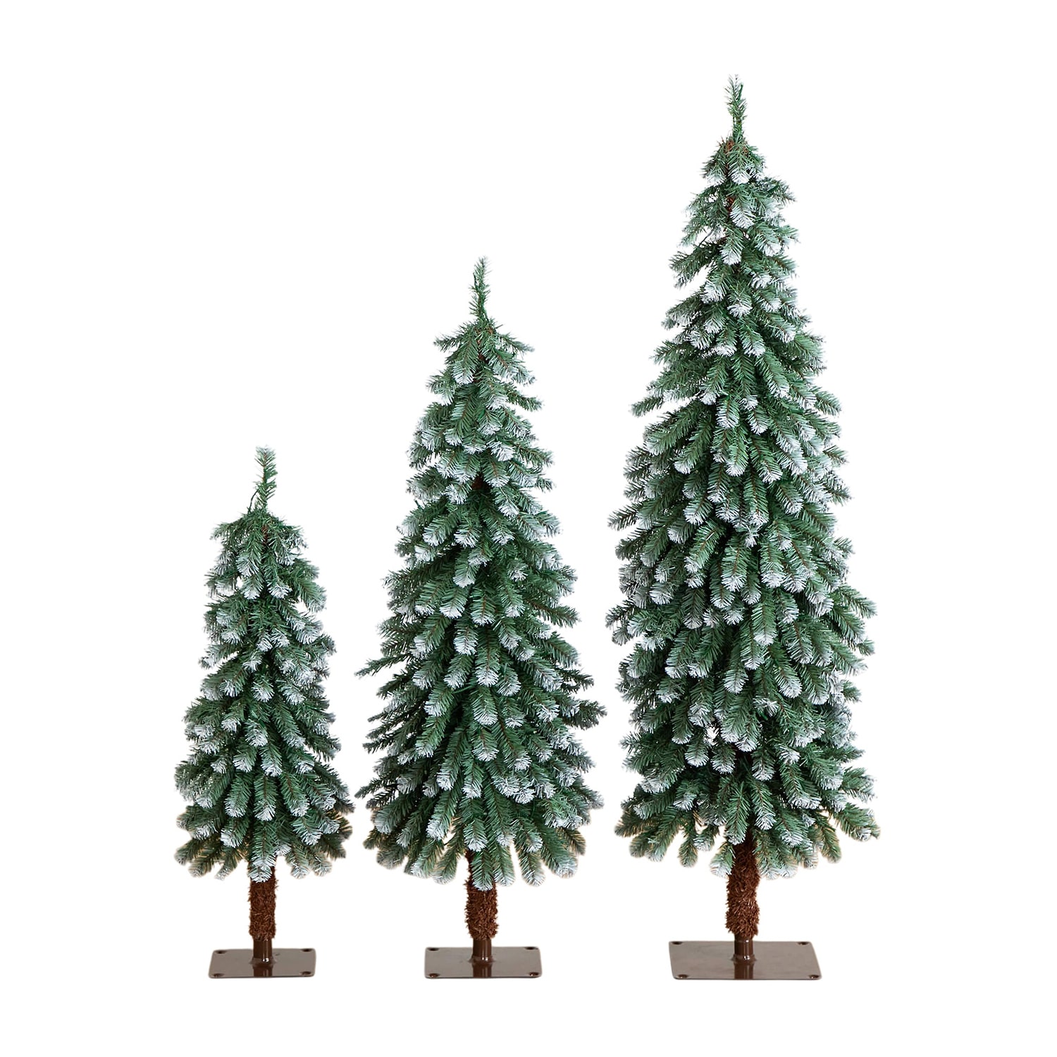 Nearly Natural 5 Foot Pre-Lit Flocked Pine Christmas Tree