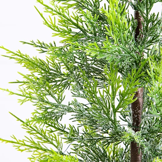 Nearly Natural 2 1/2 Foot Pre-Lit Flocked Christmas Tree