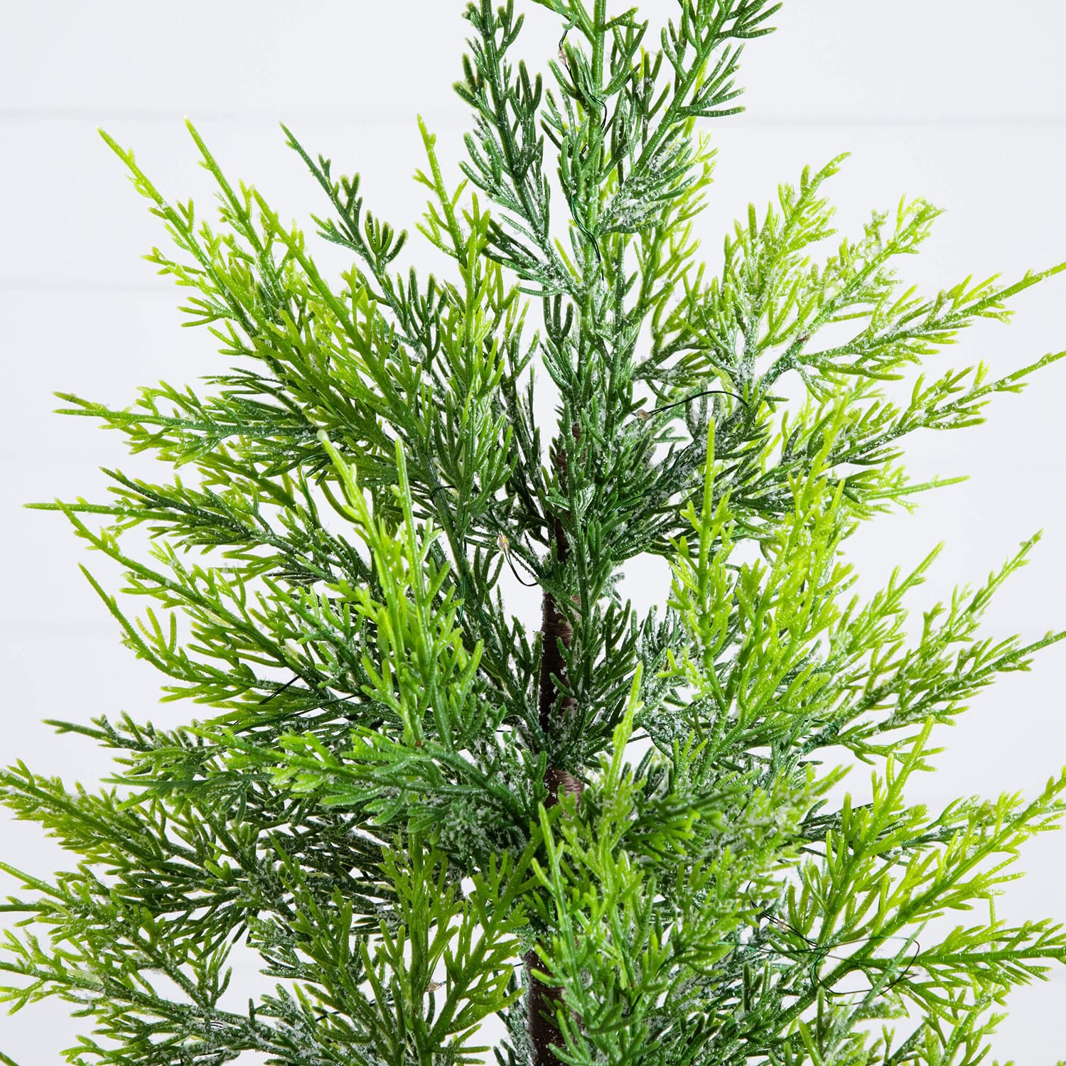 Nearly Natural Foot Pre-Lit Flocked Christmas Tree