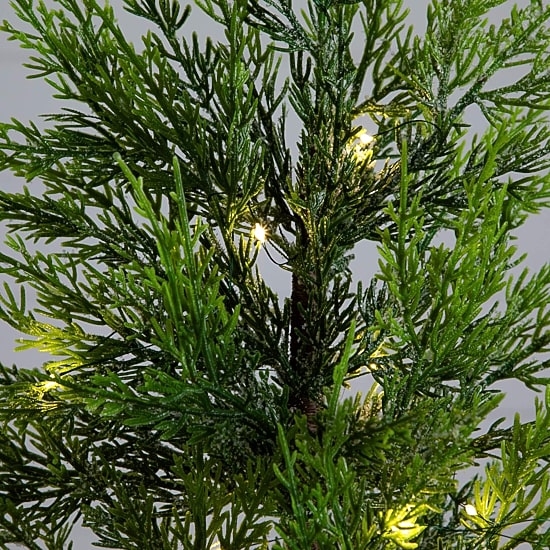 Nearly Natural 2 1/2 Foot Pre-Lit Flocked Christmas Tree