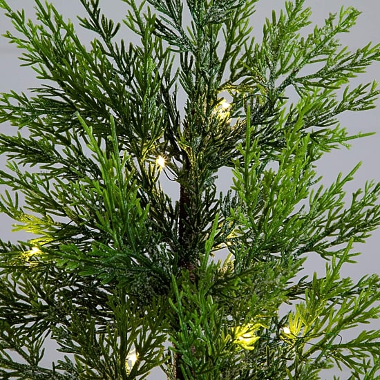Nearly Natural 2 1/2 Foot Pre-Lit Flocked Christmas Tree
