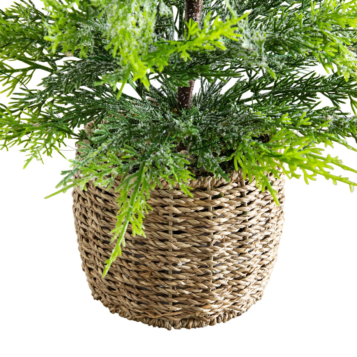 Nearly Natural Foot Pre-Lit Flocked Christmas Tree