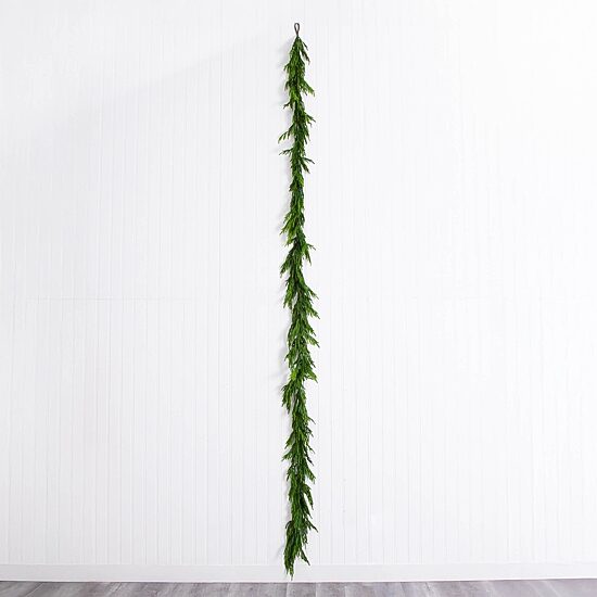 Nearly Natural 15ft Real Touch Pine Garland Wreath