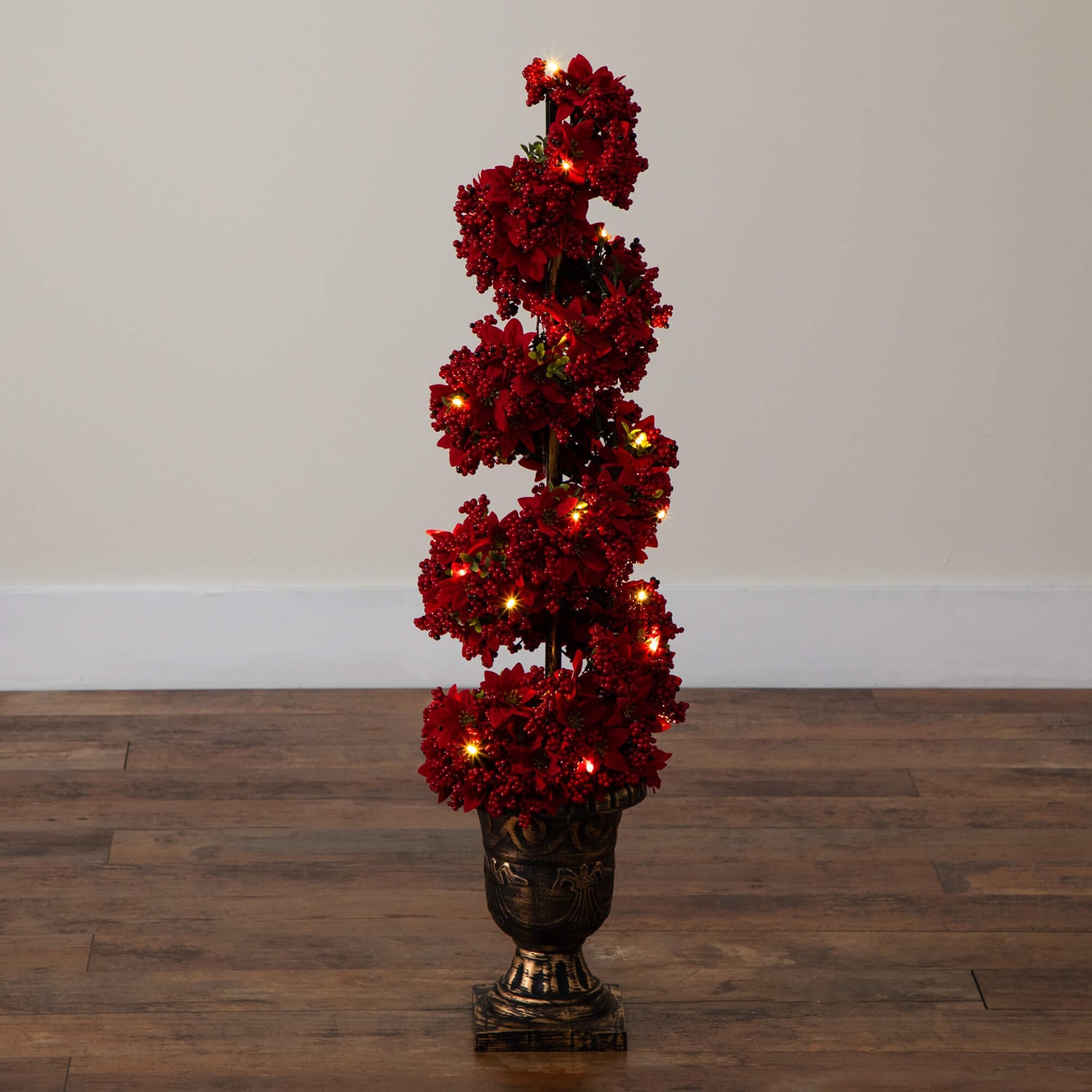 Nearly Natural 3 Foot Pre-Lit Timer Christmas Tree