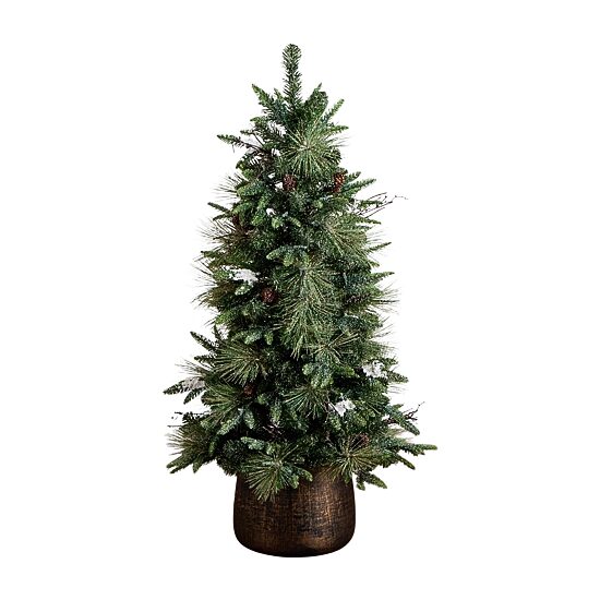Nearly Natural 4 Foot Pre-Lit Pine Christmas Tree