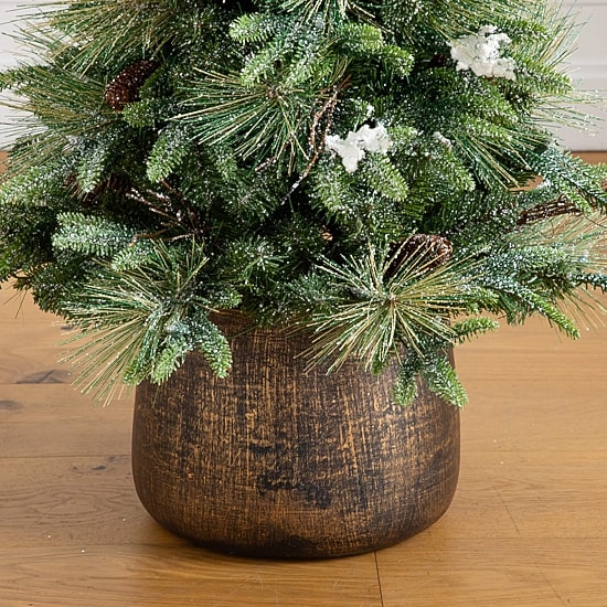 Nearly Natural 4 Foot Pre-Lit Pine Christmas Tree