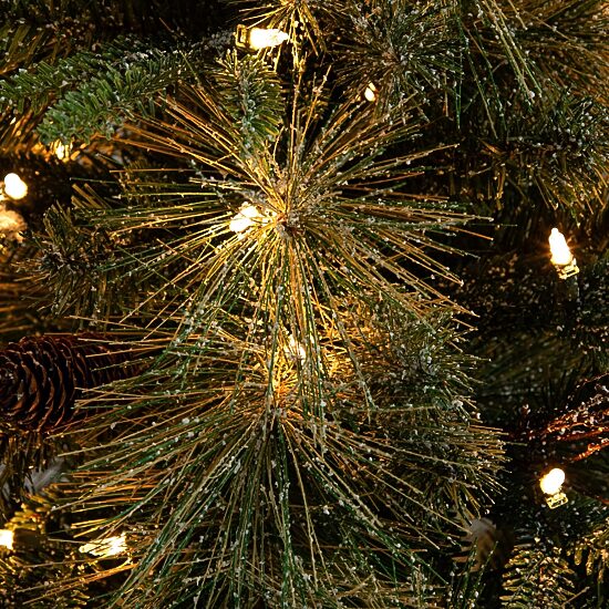 Nearly Natural 4 Foot Pre-Lit Pine Christmas Tree