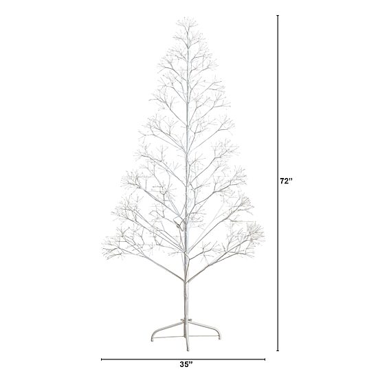 Nearly Natural 6 Foot Pre-Lit Christmas Tree