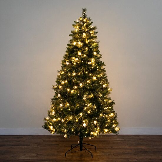 Nearly Natural 7 1/2 Foot Pre-Lit Pine Christmas Tree