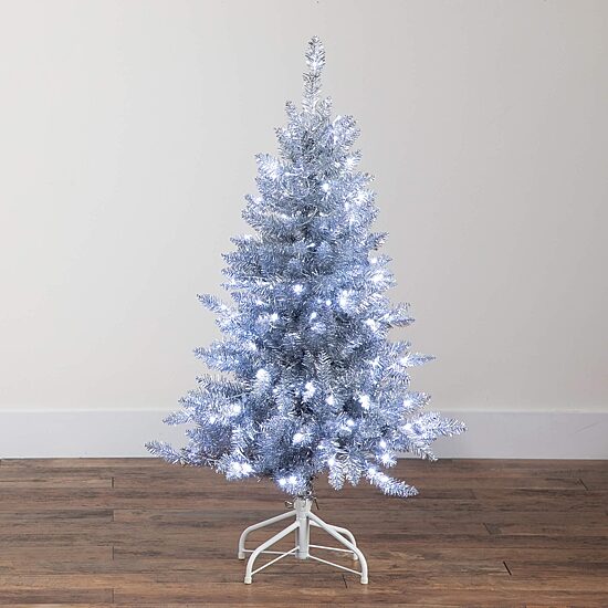 Nearly Natural 4 Foot Pre-Lit Pine Christmas Tree