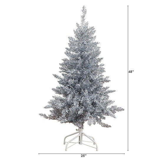 Nearly Natural 4 Foot Pre-Lit Pine Christmas Tree