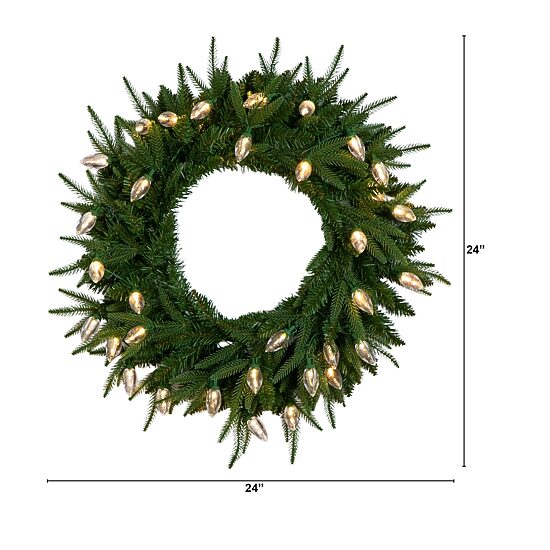 Nearly Natural Pre-Lit Wreath