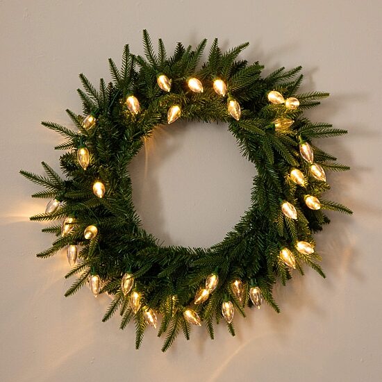 Nearly Natural Pre-Lit Wreath