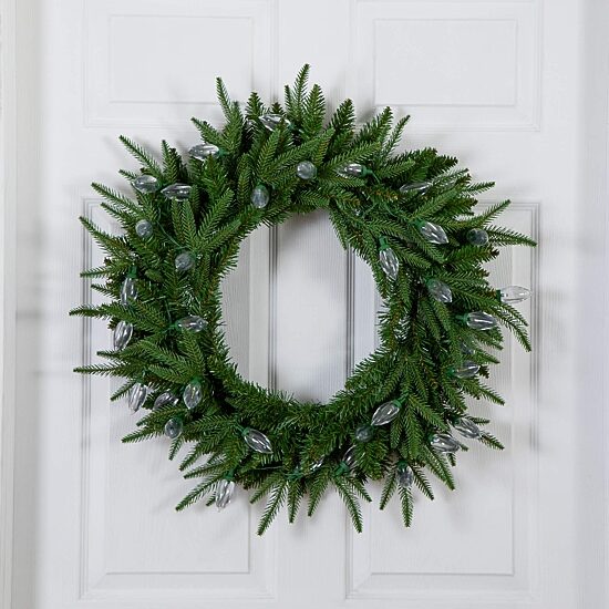 Nearly Natural Pre-Lit Wreath