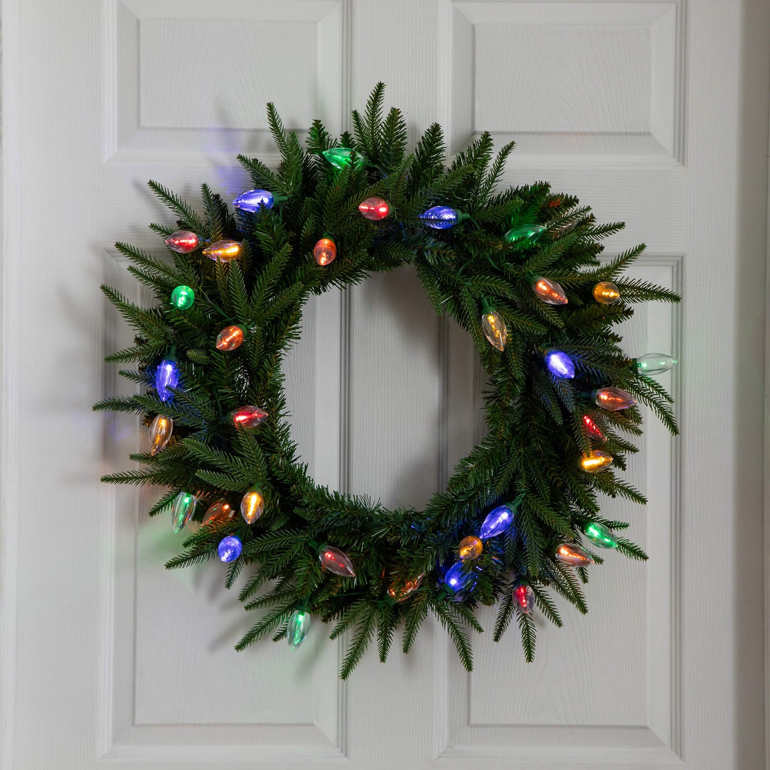 Nearly Natural Pre-Lit Wreath