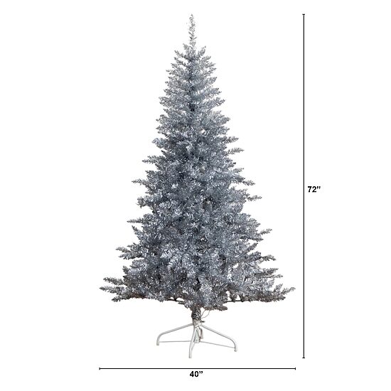 Nearly Natural 6 Foot Pre-Lit Pine Christmas Tree